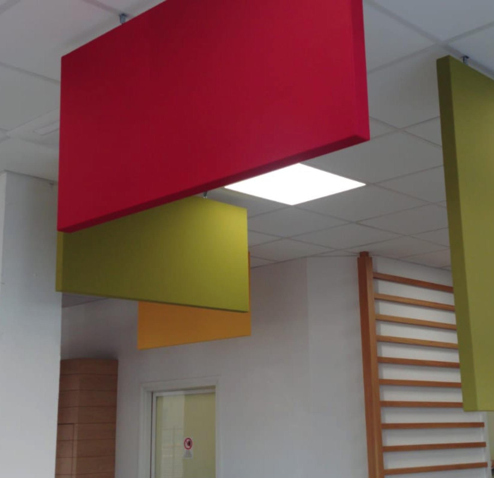 Baffles Acustici Fonoassorbenti a Soffitto AkuPan® BAFFLE FireSafe