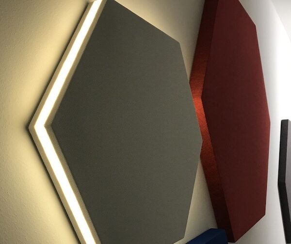 lampade fonoassorbenti esagonali EXIST LED
