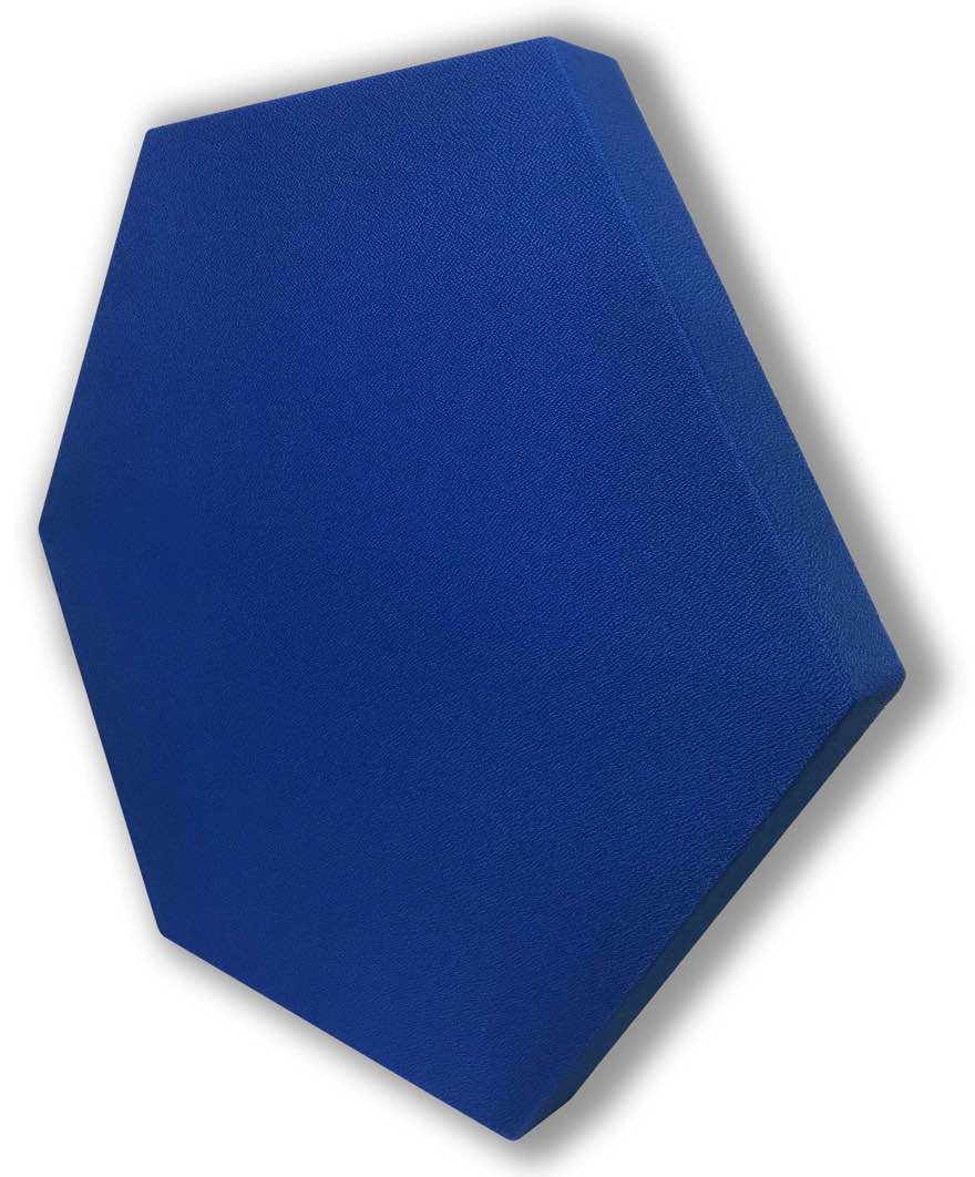 pannello fonoassorbente esagonale rivestito in tessuto ignifugo EXIST