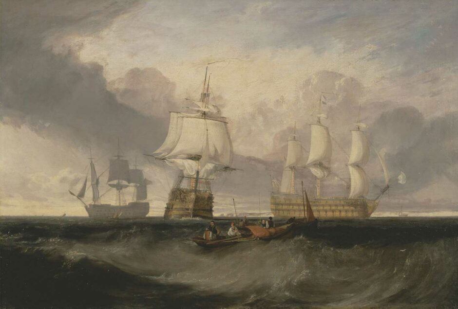 JM William Turner - La Victory di ritorno da Trafalgar