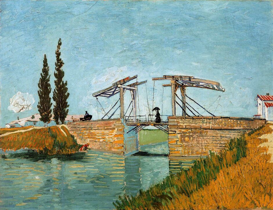 Vincent van Gogh - Il ponte di Langlois ad Arles colori brillanti
