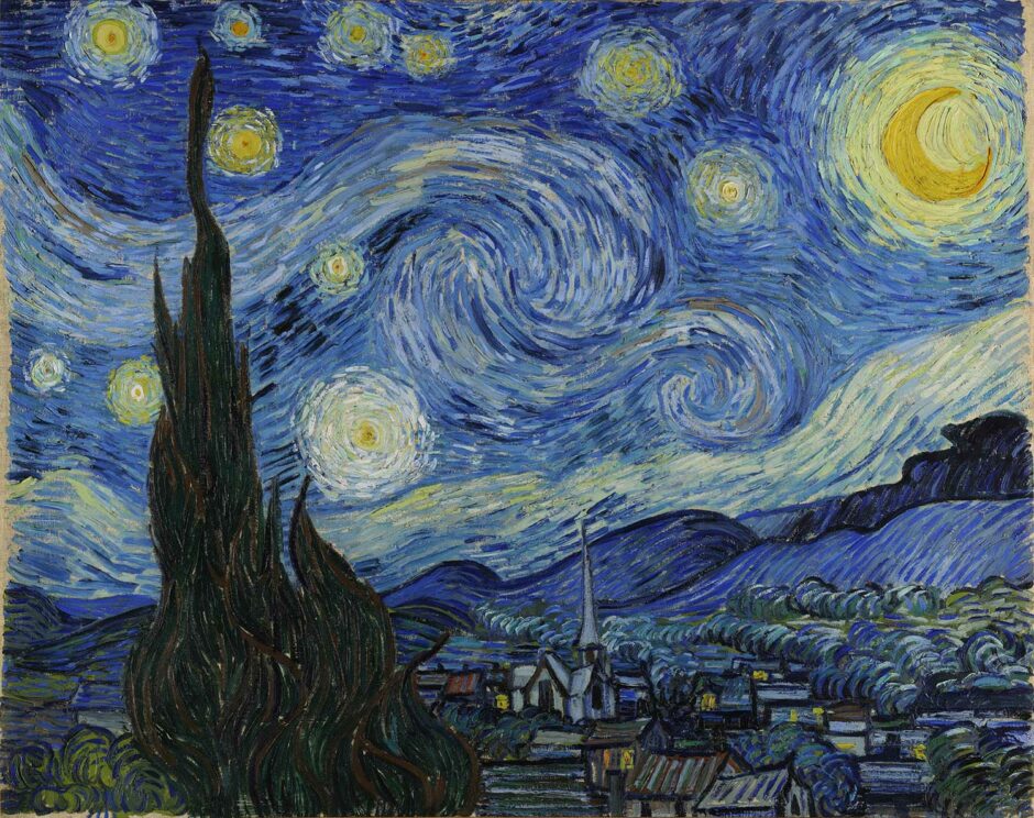 Vincent van Gogh - notte stellata pittura