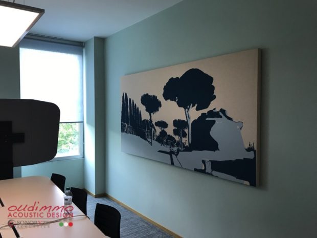 Quadro fonoassorbente per ufficio